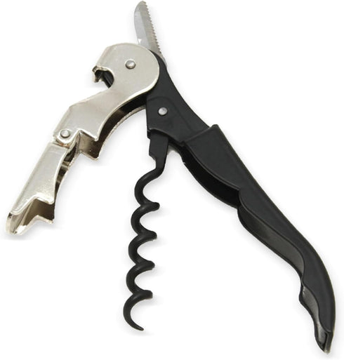 Chef Craft Select Waiters Corkscrew with Foil Cutter and Bottle Opener, 5 inches in Length, Stainless Steel/Black...