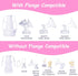 BABORUI Breastmilk Storage Set, 2Pcs Breastmilk Storage Bag Adapters with 20Pcs Milk Storage Bags for Fridge or Freezer, BPA Free Breastfeeding Es...