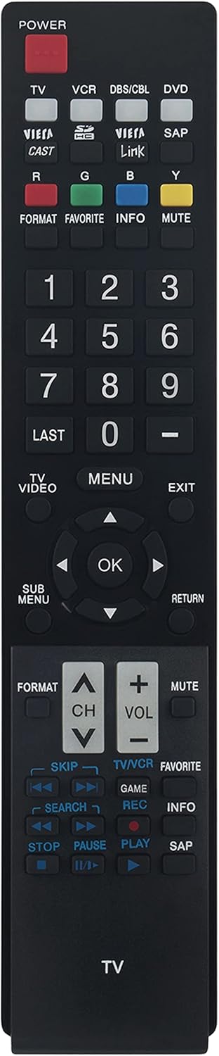 N2QAYB000217 Replaced Remote fit for Panasonic Plasma HDTV Television TH-46PZ850 TH-46PZ850U TH-46PZ850UA TH-50PZ850 TH-50PZ850U TH-50PZ850UA TH-5...