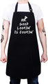 Kitchen Chef Apron - MR. GOOD LOOKIN' IS COOKIN' Funny Aprons for Men Dad - Adjustable Bib Apron with 2 Pockets and 40" Long Ties, Perfect for Coo...