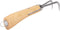 Nisaku NJP956 Nekaki Nihondume Handheld Double Claw Cultivator, Japanese Stainless Steel Tine Length 1.5-Inch, 5.5-Inch Polished Wood Handle...