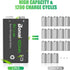 BONAI Rechargeable 9V Batteries 600mAh High Capacity 9V Rechargeable Batteries,(4 Pack) 9 Volt Lithium Batteries for Smoke Alarms Metal Detector e...