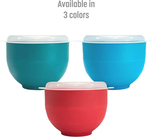 Goodful Silicone Popcorn Popper, Collapsible Hot Air Microwavable Popcorn Maker, Bowl Made without BPA, Red...