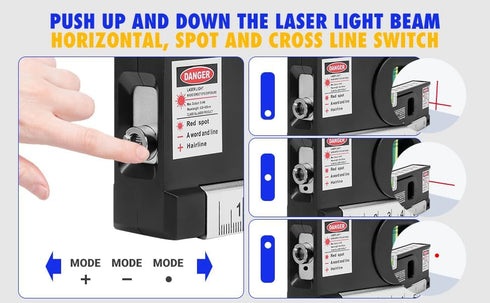 Laser Level,2-in-1 Laser Level with 100Ft Point & 30Ft Line with Metric Rulers for Picture Hanging cabinets Tile Walls,Magnetic Laser Level Line T...