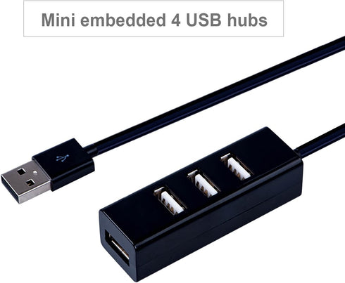 Apoi USB Port Splitter 4 Port Compact Portable High Speed USB 2.0 Data Hub for Windows MacBook Mac Pro Mac Surface Pro XPS Notebook PC and More - ...