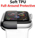 HANKN 4 Pack Case Compatible with Apple Watch Series 9 8 7 - 45mm Screen Protector Case, Soft TPU Full Coverage Plated Shockproof Smartwatch iWatc...
