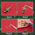 SUNNYCLUE 1 Box DIY 10 Pairs Christmas Beads Adult Earring Making Kit Angel Wing Spacer Bead Xmas Red Green Round Beads Rhinestone Loose Beads Win...