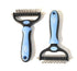 MT&L Undercoat Rake Dogs Cats Deshedding Brush Dematting Comb Double Sided Professional Skin Friendly Pet Grooming Brush - Extra Wide - No More Ta...