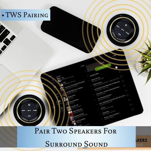 Portable Bluetooth Shower Speaker with Travel Case, Best Waterproof IPX7, Wireless Pairs with Bluetooth Devices, Enjoy at The Pool, Beach, Camping...