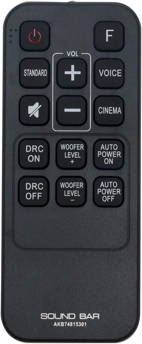 New AKB74815301 Replacement Remote Control fit for LG Sound Bar Soundbar LAS454B S55A3-D SH3K SJ4Y SPH4B-W S45A1-D LAS453B SH3B SPH3B-W LAS485B S5...