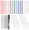 Jutom 29 Pcs Book Annotation Kit Aesthetic Highlighters Gel Pens Set Sticky Notes Tabs Markers Dual Ended Highlighter Quick Dry Ink Pens for Offic...