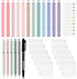 Jutom 29 Pcs Book Annotation Kit Aesthetic Highlighters Gel Pens Set Sticky Notes Tabs Markers Dual Ended Highlighter Quick Dry Ink Pens for Offic...