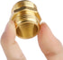 Male to Male Hose Adapter,2 Pack 3/4 Inch Brass Garden Hose Adapter Male to Male Quick Connector,Garden Hose Connector with 4 Extra Washers...