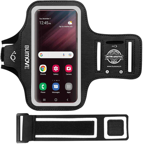 Running Armband for Samsung Galaxy S25Edge,S25/S24/S23 /S22 Ultra,S25+,S24+,S23+,Gym Workouts Sports Phone Arm Band, with Card Holder (Black)...