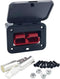 175A Plug Mounting Panel with Cover for Anderson SB175 Connectors Flush Mount Recessed Plate (Red-1pc)...