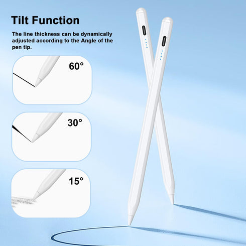 Stylus Pen for iPad 9th&10th - Type-c Charging Pencil for iPad Palm Rejection Active Pen Compatible with?2018-2023? Apple iPad 6/7/8/9/10?iPad Air...