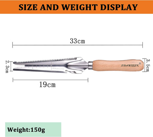 SHANFEEK Weed Puller Crack Weeder Weed Remover Tool for Yard Hoe Gardening Tools Stainless Steel One-Piece Molding (I-Type)...