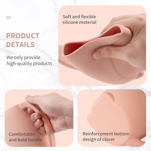 Baby Bath Rinse Cup - Children's Shampoo and Body Wash Rinse Cup with Easy Grip Handle for Rinsing Baby Shampoo and Soap - Food Grade Silicone - P...