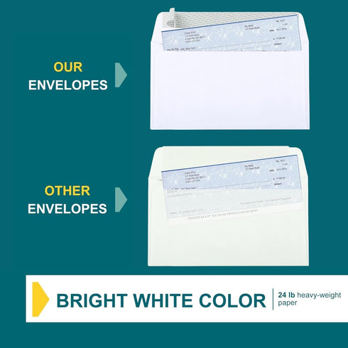 EnDoc #6 3/4 Security Envelopes Self-Seal - 20 Count - 6 1/2 x 3 5/8 Inch Privacy Tinted Windowless All-Purpose Envelopes for Personal and Busines...