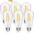 Dimmable Edison Light Bulbs 60 Watt Equivalent, 6W 800LM E26 Vintage LED Light Bulb, 2700K Soft Warm White, ST58 Antique LED Filament Bulbs for Be...