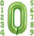 Tellpet Birthday Number Balloons, Foil Mylar Number Balloon, Green Number 0...