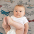Fly-by Diaper Changing Pad, Grey Cover-Airplane Print...