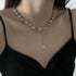 H&Z Y2k Crystal Star Moonstone Necklace Irregular Punk Gothic Kpop Downtown Choker for Women...