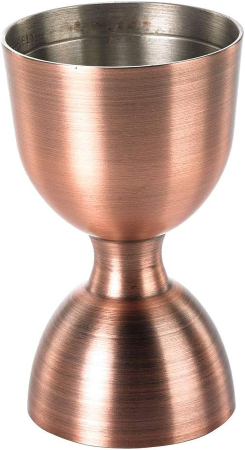 Barfly M37006ACP Heavy-Duty Straight Rim Bell Jigger, 1 oz x 2 oz, Antique Copper...