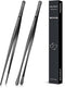 2 Pcs 10-inch Cooking Tweezers Tongs Precision Serrated Tips, Stainless Steel Professional Chef Tweezer Kitchen Tools for BBQ, Plating and Serving...