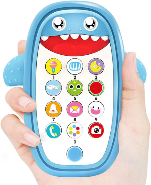 Baby Musical Toys,Baby Shark Phone Toys with Light and Sound, Teething Phone Toy for Babies - Play and Learn for Children and Toddlers...