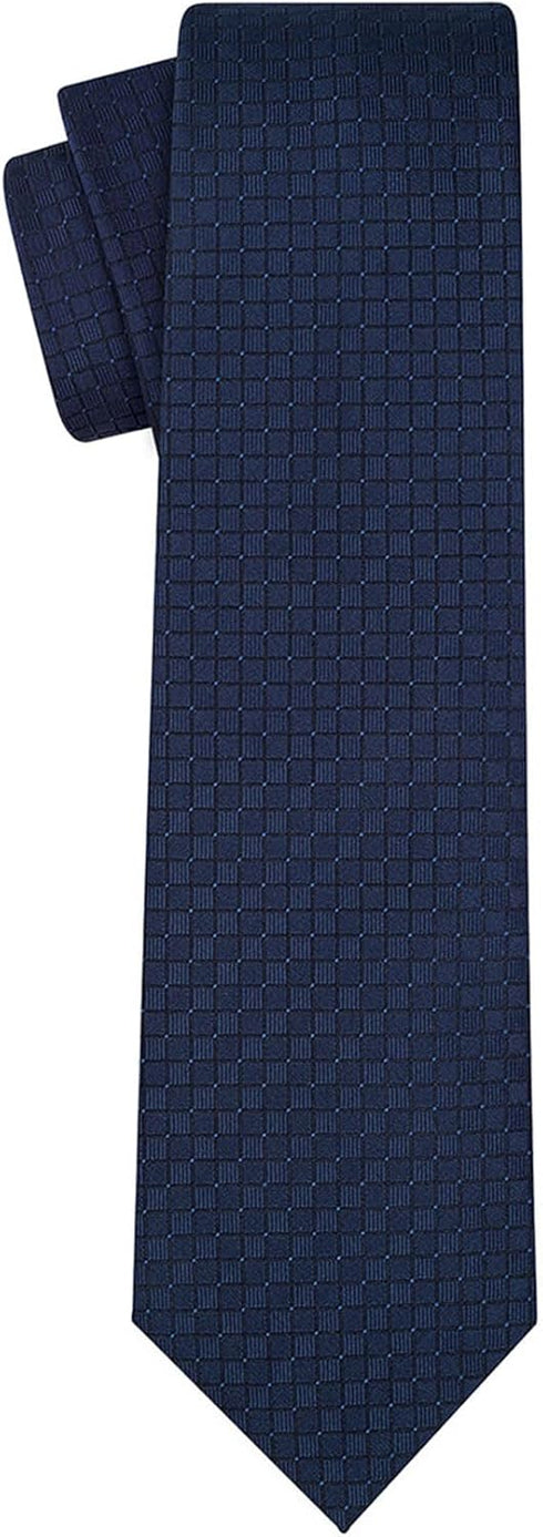 KissTies Mens Necktie Solid Color Checkered Business And Wedding Tie...