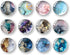 12 Pcs Glass Refrigerator Magnets, Marble Colorful Pattern Office Whiteboard Magnets, Dry Erase Board Magnets, Calendar Maps Magnets, 35mm(1.3")...