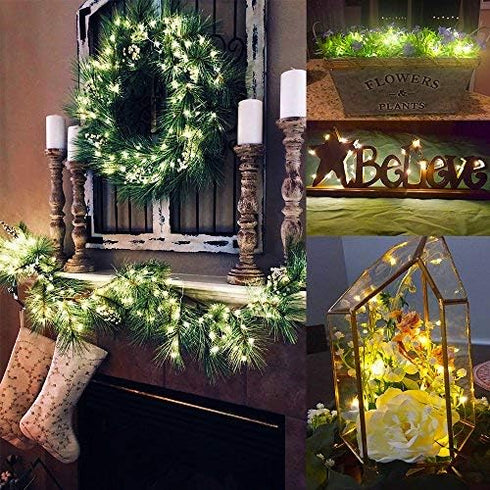 YKB 6 PCS Fairy Lights LED Starry String Lights with 20 Micro LEDs on 3.3FT/1m Copper Wire, Powered by 2xCR2032(Incl) Batteries, for Wedding Party...