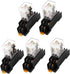uxcell AC 24V Coil Red Light DPDT 8 Pins Power Relay 5 Pcs + Socket Base...