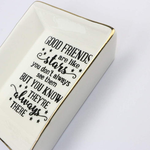 JoycuFF Friendship Gifts for Women Gifts for Women Birthday Christmas Friends Trinket Tray Decorative Ring Dish Jewelry Tray Home Decor...