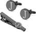 IRONBOX Initial Cufflinks and Tie Clip Set for Men Personalized Black Cuff Links and Tie Bar Letter Alphabet A-Z Gift with Box for Father Husband ...