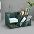 Green Desk Organizer Mesh Drawer Storage Accessories with 6 Compartments and Drawer, Desktop Caddy Storing Stationery Trinkets Cosmetics Jewelry E...