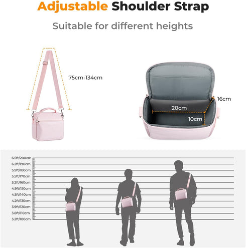 K&F Concept Camera Sling Bag Small Crossbody Camera Case DSLR/SLR/Cute Compact Shoulder Photography Bags for Photographers...