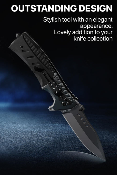 Pocket Knife Spring Assisted Folding Knives - Military EDC USMC Tactical Jack Knifes - Best Camping Hunting Fishing Hiking Survival Knofe - Travel...