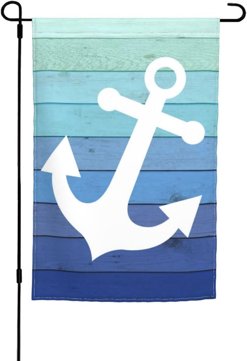 Nautical Funny Anchor Flag Double Sided Garden Flag 12×18in Inch House Flag Decorations For Outside Yard Home Holiday...