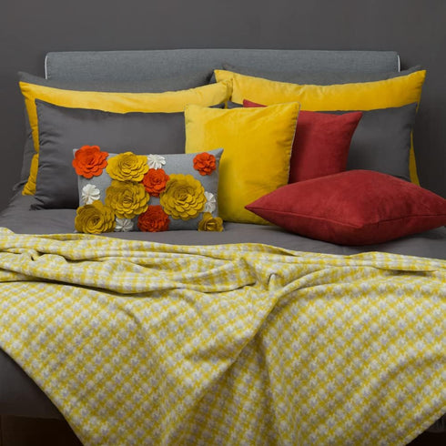 Handmade 3D Flower Decorative Throw Pillow Cover Stereo Floral Cushion Cover Rectangle Pillow Case for Sofa Home Bed Living Room Decor 12 X 20 Inc...