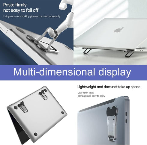 Keyboard stand-2PCS,Portable Invisible Laptop Stand for with 2 Adjustable Angles for Desk,Mini Aluminum Cooling Pad,with MacBook Pro/Air, Lenovo, ...