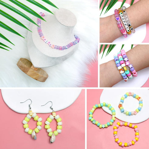 IOOLEEM Pony Beads, Bracelet Making Kit, Pony Beads Kit, Friendship Bracelet Making Kit, Hair Beads, Kandi Pony Beads, Beads for Jewelry Making....
