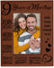 KATE POSH Wedding Anniversary, 9 Year Anniversary, 9 Years of Marriage, Husband & Wife, Boyfriend & Girlfriend, Gifts for Couple - Engraved Leathe...