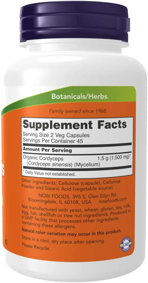 NOW Supplements, Cordyceps (Cordyceps sinensis)750 mg, Healthy Immune Support*, 90 Veg Capsules...