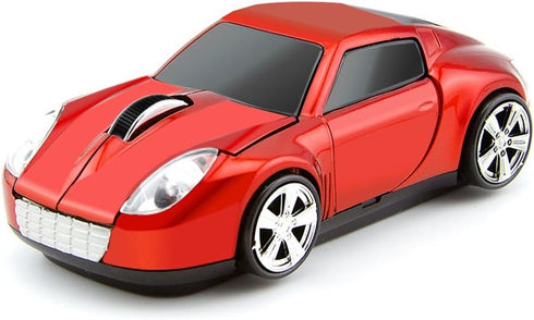 for Tesla Roadster Wireless Sports Car Shape Mouse Mice Computer Laptop PC Optical Mouse 2.4GHz USB Receiver AA Battery Powered Glossy Surface LED...