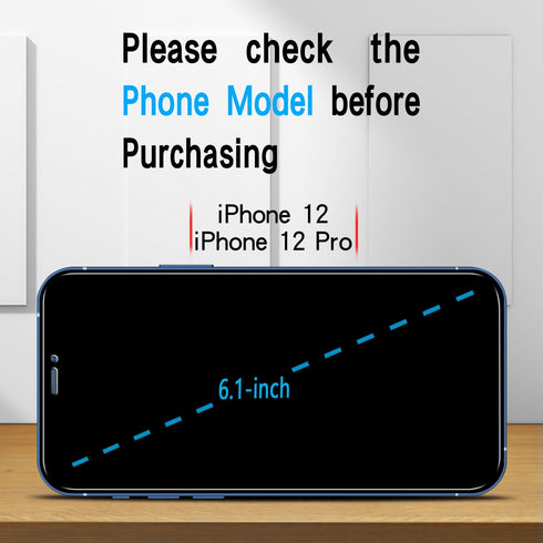 Slanku [3 Pack Privacy Screen Protector for iPhone 12, 12 Pro Tempered Glass Film, Anti-Spy, Full Coverage, Case Friendly...