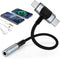Lightn-ing & USB-C to 3.5 mm Headphone Jack Adapter 2-in-1 Headphone Adapter for iPhone Type C to 3.5mm Female Headphone Jack Adapter for i-pad/iP...