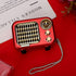 Retro Bluetooth Speaker Red Vintage Style with FM Radio Strong Bass Enhancement Loud Volume AUX TF Card MP3 Player...