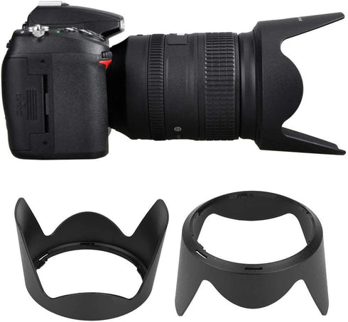 Camera Lens Hoods, HB-50 Quality ABS Lens Hood Shade for Nikon AF-S 28-300mm F3.5-5.6G ED VR, and 18-300mm Lens....